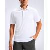 G Gradual Mens White Golf Shirt Short Sleeve