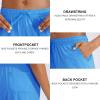 G Gradual Women’s 7″ / 9″ Shorts with Deep Pockets Elastic Waist Bermuda Jersey Long Shorts for Woman Lounge Walking(Bright Blue)
