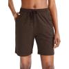 G Gradual Women’s 7″ / 9″ Shorts with Deep Pockets Elastic Waist Bermuda Jersey Long Shorts for Woman Lounge Walking(Coffee)