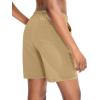 G Gradual Women’s 7″ / 9″ Shorts with Deep Pockets Elastic Waist Bermuda Jersey Long Shorts for Woman Lounge Walking(Dark Khaki)