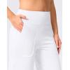 G Gradual Women’s Capri Pants with Pockets High Waist Yoga Pants Wide Leg Workout Summer Pants for Casual, Travel, Exercise(White)