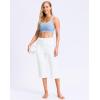 G Gradual Women’s Capri Pants with Pockets High Waist Yoga Pants Wide Leg Workout Summer Pants for Casual, Travel, Exercise(White)