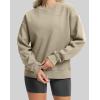 G Gradual Women’s Crewneck Sweatshirts Oversized Cotton-blend Fleece Pullover Sweatshirt for Women Loose Fit(Light Khaki)