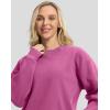 G Gradual Women’s Crewneck Sweatshirts Oversized Cotton-blend Fleece Pullover Sweatshirt for Women Loose Fit(Rose Pink)
