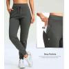 G Gradual Women’s Fleece Lined Joggers 28″/30″/32″ High Waisted Sweatpants Water Resistant Thermal Warm Pants Zipper Pockets(Charcoal)