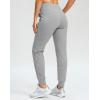 G Gradual Women’s Fleece Lined Joggers 28″/30″/32″ High Waisted Sweatpants Water Resistant Thermal Warm Pants Zipper Pockets(Medium Grey Heather)