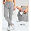 G Gradual Women’s Fleece Lined Joggers 28″/30″/32″ High Waisted Sweatpants Water Resistant Thermal Warm Pants Zipper Pockets(Medium Grey Heather)