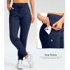 G Gradual Women’s Fleece Lined Joggers 28″/30″/32″ High Waisted Sweatpants Water Resistant Thermal Warm Pants Zipper Pockets(Navy)