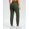G Gradual Women’s Fleece Lined Joggers 28″/30″/32″ High Waisted Sweatpants Water Resistant Thermal Warm Pants Zipper Pockets(Olive)
