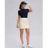 G Gradual Women’s Golf Skirts Skort 4 Side Pockets High Waisted Stretchy Tennis Skirt with Short Athletic Casual(Beige)