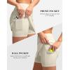 G Gradual Women’s Golf Skirts Skort 4 Side Pockets High Waisted Stretchy Tennis Skirt with Short Athletic Casual(Beige)