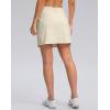 G Gradual Women’s Golf Skirts Skort 4 Side Pockets High Waisted Stretchy Tennis Skirt with Short Athletic Casual(Beige)