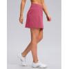 G Gradual Women’s Golf Skirts Skort 4 Side Pockets High Waisted Stretchy Tennis Skirt with Short Athletic Casual(Berry Red)