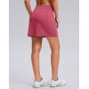 G Gradual Women’s Golf Skirts Skort 4 Side Pockets High Waisted Stretchy Tennis Skirt with Short Athletic Casual(Berry Red)
