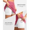 G Gradual Women’s Golf Skirts Skort 4 Side Pockets High Waisted Stretchy Tennis Skirt with Short Athletic Casual(Berry Red)