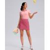 G Gradual Women’s Golf Skirts Skort 4 Side Pockets High Waisted Stretchy Tennis Skirt with Short Athletic Casual(Berry Red)