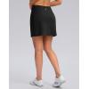 G Gradual Women’s Golf Skirts Skort 4 Side Pockets High Waisted Stretchy Tennis Skirt with Short Athletic Casual(Black)