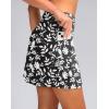 G Gradual Women’s Golf Skirts Skort 4 Side Pockets High Waisted Stretchy Tennis Skirt with Short Athletic Casual(Black Flower)