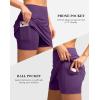 G Gradual Women’s Golf Skirts Skort 4 Side Pockets High Waisted Stretchy Tennis Skirt with Short Athletic Casual(Deep Purple)