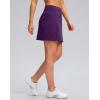 G Gradual Women’s Golf Skirts Skort 4 Side Pockets High Waisted Stretchy Tennis Skirt with Short Athletic Casual(Deep Purple)