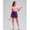G Gradual Women’s Golf Skirts Skort 4 Side Pockets High Waisted Stretchy Tennis Skirt with Short Athletic Casual(Deep Purple)