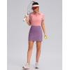 G Gradual Women’s Golf Skirts Skort 4 Side Pockets High Waisted Stretchy Tennis Skirt with Short Athletic Casual(Dusty Purple)