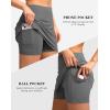 G Gradual Women’s Golf Skirts Skort 4 Side Pockets High Waisted Stretchy Tennis Skirt with Short Athletic Casual(Iron Grey)