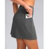 G Gradual Women’s Golf Skirts Skort 4 Side Pockets High Waisted Stretchy Tennis Skirt with Short Athletic Casual(Iron Grey)