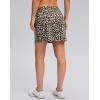 G Gradual Women’s Golf Skirts Skort 4 Side Pockets High Waisted Stretchy Tennis Skirt with Short Athletic Casual(Leopard)