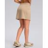 G Gradual Women’s Golf Skirts Skort 4 Side Pockets High Waisted Stretchy Tennis Skirt with Short Athletic Casual(Light Khaki)