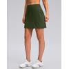 G Gradual Women’s Golf Skirts Skort 4 Side Pockets High Waisted Stretchy Tennis Skirt with Short Athletic Casual(Olive Green)