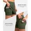 G Gradual Women’s Golf Skirts Skort 4 Side Pockets High Waisted Stretchy Tennis Skirt with Short Athletic Casual(Olive Green)