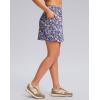 G Gradual Women’s Golf Skirts Skort 4 Side Pockets High Waisted Stretchy Tennis Skirt with Short Athletic Casual(Pink Purple Floral)