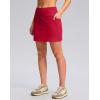 G Gradual Women’s Golf Skirts Skort 4 Side Pockets High Waisted Stretchy Tennis Skirt with Short Athletic Casual(Red)