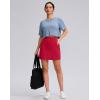 G Gradual Women’s Golf Skirts Skort 4 Side Pockets High Waisted Stretchy Tennis Skirt with Short Athletic Casual(Red)