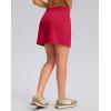 G Gradual Women’s Golf Skirts Skort 4 Side Pockets High Waisted Stretchy Tennis Skirt with Short Athletic Casual(Red)