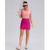 G Gradual Women’s Golf Skirts Skort 4 Side Pockets High Waisted Stretchy Tennis Skirt with Short Athletic Casual(Rose)