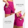 G Gradual Women’s Golf Skirts Skort 4 Side Pockets High Waisted Stretchy Tennis Skirt with Short Athletic Casual(Rose)