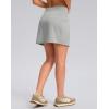 G Gradual Women’s Golf Skirts Skort 4 Side Pockets High Waisted Stretchy Tennis Skirt with Short Athletic Casual(Silver Grey)