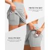 G Gradual Women’s Golf Skirts Skort 4 Side Pockets High Waisted Stretchy Tennis Skirt with Short Athletic Casual(Silver Grey)