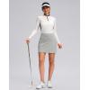 G Gradual Women’s Golf Skirts Skort 4 Side Pockets High Waisted Stretchy Tennis Skirt with Short Athletic Casual(Silver Grey)