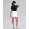 G Gradual Women’s Golf Skirts Skort 4 Side Pockets High Waisted Stretchy Tennis Skirt with Short Athletic Casual(White)