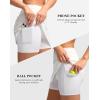 G Gradual Women’s Golf Skirts Skort 4 Side Pockets High Waisted Stretchy Tennis Skirt with Short Athletic Casual(White)