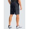 Men’s Casual Shorts 9″ Lightweight Golf Shorts for Men Stretch with 3 Pockets Quick Dry Breathable Work Shorts(Black Camo B,S)