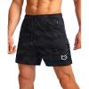 G Gradual Men’s Gym Workout Shorts Zipper Pockets 5″ / 7″ Quick Dry Breathable Runing Athletic Short for Men(Grey Camo)
