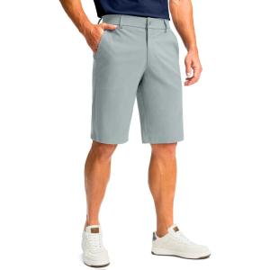 G Gradual Men’s Golf Shorts with 4 Pockets 11″ Inseam Stretch Quick Dry Casual Work Dress Shorts for Men(Light Grey)