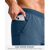 G Gradual Men’s Athletic Running Shorts 7″/5″/9″ Zipper Pocket Lightweight Workout Gym Quick Dry Shorts Golf Tennis Hiking(Blue Grey)