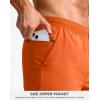 G Gradual Men’s Athletic Running Shorts 7″/5″/9″ Zipper Pocket Lightweight Workout Gym Quick Dry Shorts Golf Tennis Hiking(Orange)