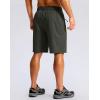 G Gradual Men’s Casual Shorts 9″ Lightweight Hiking Golf Zipper Pockets Stretch Quick-Dry Breathable Shorts for Travel Work Summer Dark Olive
