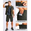 G Gradual Men’s Casual Shorts 9″ Lightweight Hiking Golf Zipper Pockets Stretch Quick-Dry Breathable Shorts for Travel Work Summer Dark Olive
